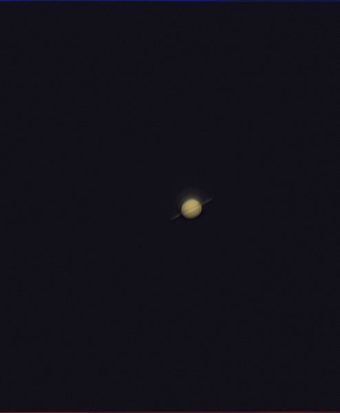 Ma première photo de Saturne, premier test donc elle mérite pas encore sa place dans la galerie (Mak 127 + ASI 662MC)